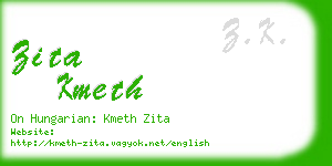 zita kmeth business card